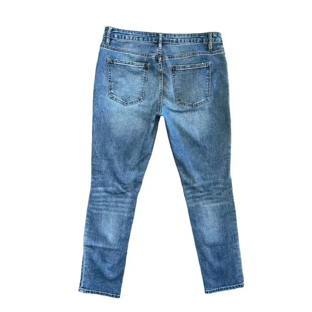 Harper Heritage mid rise girlfriend jeans distressed crop ankle stretch size 28 - Picture 7 of 9